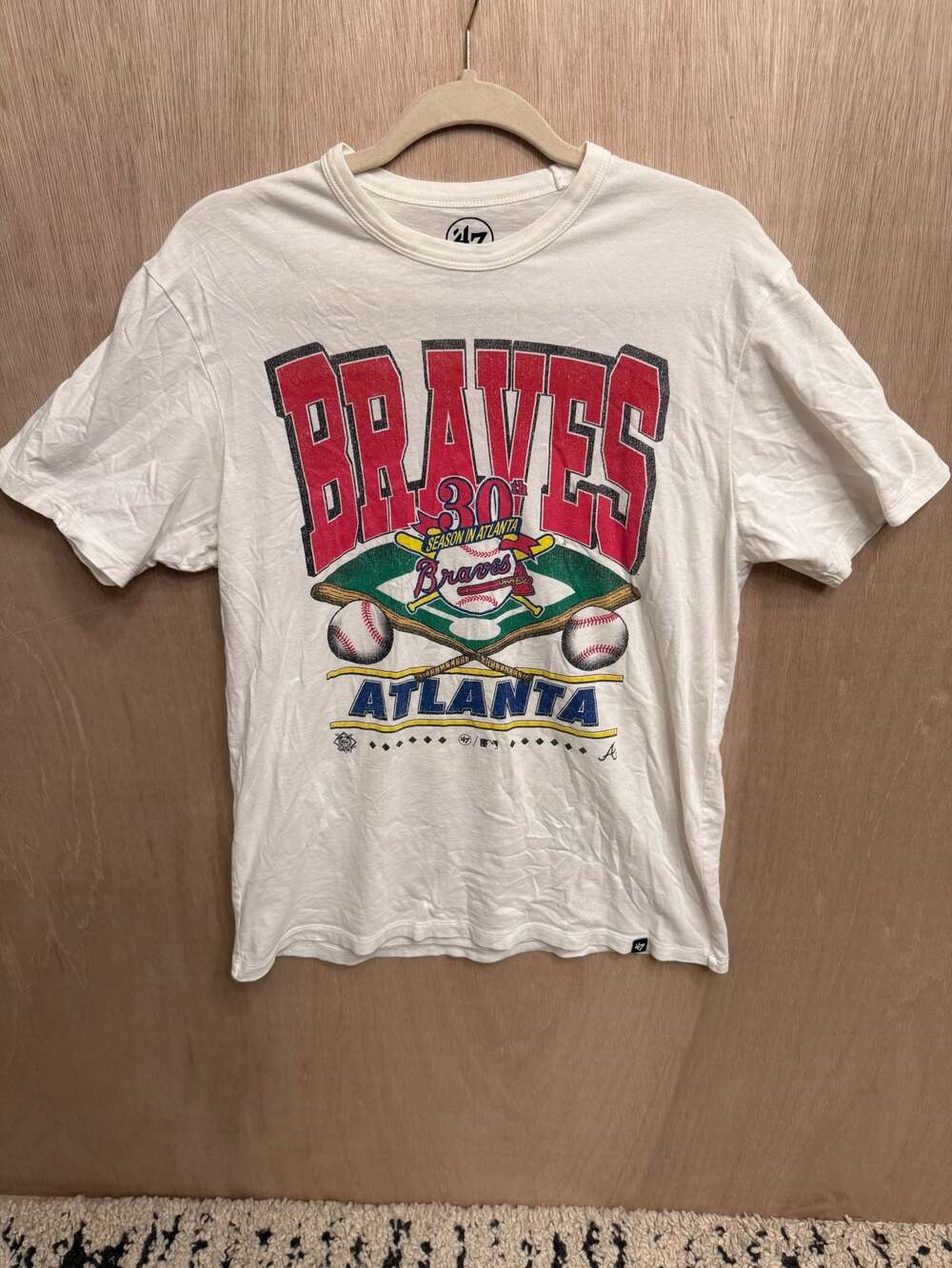 '47 Atlanta Braves 30th Season In Atlanta White T-Shirt